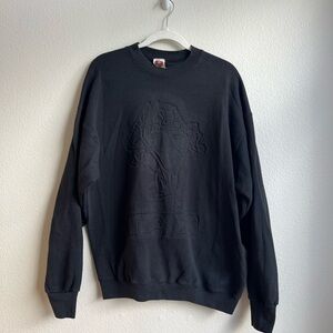 90’s Vintage Looney Tunes “Taz”  Black Raised Graphic Crewneck Sweater